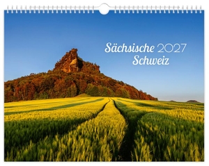 Schubert, Peter. Kalender Sächsische Schweiz 2027 - | 40 x 30 cm | schwarzes Kalendarium. K4Verlag FotoCo+GmbH, 2026.