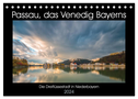 Passau, das Venedig Bayerns (Tischkalender 2024 DIN A5 quer), CALVENDO Monatskalender