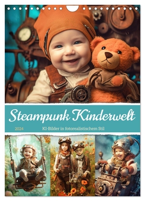 Löwer, Sabine. Steampunk Kinderwelt (Wandkalender 2024 DIN A4 hoch), CALVENDO Monatskalender - KI-Bilder in fotorealistischem Stil. Calvendo Verlag, 2023.