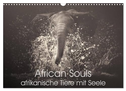 African Souls - afrikanische Tiere mit Seele (Wandkalender 2025 DIN A3 quer), CALVENDO Monatskalender