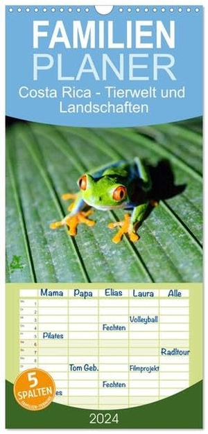 Colombo, Matteo. Familienplaner 2024 - Costa Rica - Tierwelt und Landschaften mit 5 Spalten (Wandkalender, 21 x 45 cm) CALVENDO - Bunte Naturwunder aus Mittelamerika. Calvendo, 2022.