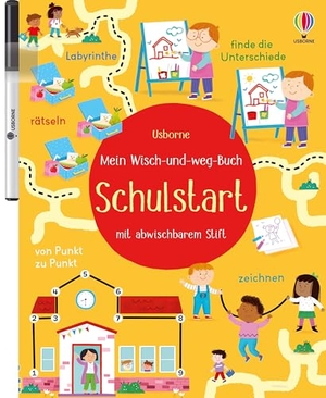 Mein Wisch-und-weg-Buch: Schulstart - mit abwischbarem Stift - Zähl-, Zuordnungs- und Schwungübungen für Kinder ab 4 Jahren. Usborne Verlag, 2025.