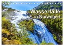 Wasserfälle in Norwegen (Tischkalender 2025 DIN A5 quer), CALVENDO Monatskalender