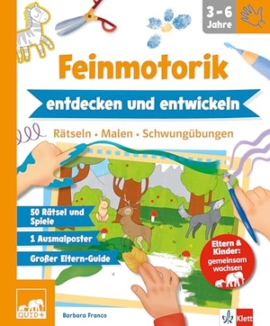 QUID+ Feinmotorik entdecken und entwickeln - Rätseln, Malen, Schwungübungen für Kinder von 3-6 Jahren mit Eltern-Guide. Klett Lerntraining, 2026.