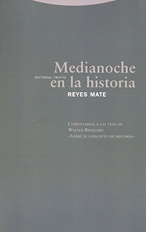 Mate Rupérez, Manuel Reyes / Manuel Reyes Mate. Medianoche en la historia : comentarios a la tesis de Walter Benjamin "Sobre el concepto de ironía". Editorial Trotta, S.A., 2006.