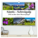 Säntis - Schwägalp (hochwertiger Premium Wandkalender 2024 DIN A2 quer), Kunstdruck in Hochglanz