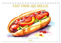 FAST FOOD AQUARELLE (Tischkalender 2024 DIN A5 quer), CALVENDO Monatskalender