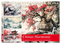 Chinas Harmonie - Terminplaner mit Landschaften und Symbolen (Tischkalender 2025 DIN A5 quer), CALVENDO Monatskalender