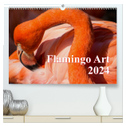 Flamingo Art 2024 (hochwertiger Premium Wandkalender 2024 DIN A2 quer), Kunstdruck in Hochglanz