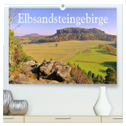 Elbsandsteingebirge (hochwertiger Premium Wandkalender 2024 DIN A2 quer), Kunstdruck in Hochglanz