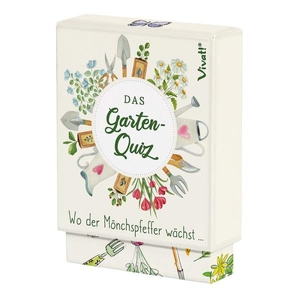 »Wo der Mönchspfeffer wächst...« - Das Garten-Quiz - 50 Karten, 7 × 10 cm, farbig bedruckt, in Box mit Stülpdeckel, 8,5 × 10,5 × 3 cm. St. Benno Verlag GmbH, 2022.