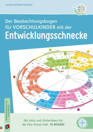 Schlaaf-Kirschner, Kornelia. Der Beobachtungsbogen für Vorschulkinder mit der Entwicklungsschnecke - Mit Infos und Förderideen für die Kita-Praxis (inkl. 10 Bogen) - aktualisierte, überarbeitete Ausgabe. Verlag an der Ruhr GmbH, 2026.