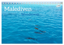MALEDIVEN Wunderwelt (Tischkalender 2025 DIN A5 quer), CALVENDO Monatskalender