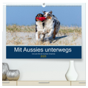 Mit Aussies unterwegs - Die bunte Welt der Australian Shepherds (hochwertiger Premium Wandkalender 2025 DIN A2 quer), Kunstdruck in Hochglanz