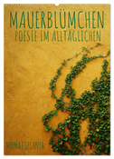 Mauerblümchen - Poesie im Alltäglichen als Monatsplaner (Wandkalender 2024 DIN A2 hoch), CALVENDO Monatskalender