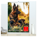 Deutscher Schäferhund - mutig und zuverlässig (hochwertiger Premium Wandkalender 2025 DIN A2 hoch), Kunstdruck in Hochglanz