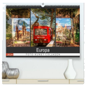 Europa Foto-Kunst Collagen (hochwertiger Premium Wandkalender 2024 DIN A2 quer), Kunstdruck in Hochglanz