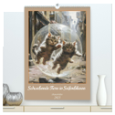 Schwebende Tiere in Seifenblasen - Humorbilder (hochwertiger Premium Wandkalender 2025 DIN A2 hoch), Kunstdruck in Hochglanz
