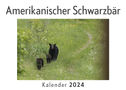 Amerikanischer Schwarzbär (Wandkalender 2024, Kalender DIN A4 quer, Monatskalender im Querformat mit Kalendarium, Das perfekte Geschenk)