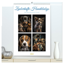 Zauberhafte Hundebabys (hochwertiger Premium Wandkalender 2024 DIN A2 hoch), Kunstdruck in Hochglanz