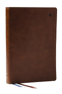 NET Bible, Large Print Thinline with Cross References, Brown Leathersoft, Comfort Print, (Thumb Indexed)