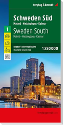 Schweden Süd, Straßen- und Freizeitkarte 1:250.000, freytag & berndt