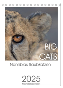 BIG CATS - Namibias Raubkatzen (Tischkalender 2025 DIN A5 hoch), CALVENDO Monatskalender