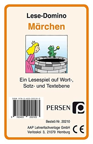Kirschbaum, Klara / Luise Welfenstein. Lese-Domino: Märchen - Ein Lesespiel auf Wort-, Satz- und Textebene (1. und 2. Klasse). Persen Verlag i.d. AAP, 2017.