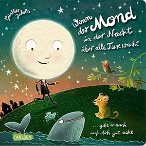 Jakobs, Günther. Wenn der Mond in der Nacht über alle Tiere wacht ... gibt er auch auf dich gut acht - Eine wunderbare Gutenachtgeschichte in Reimen ab 3 Jahren. Carlsen Verlag GmbH, 2021.