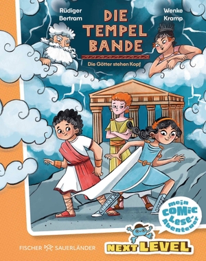 Bertram, Rüdiger. Die Tempelbande: Die Götter stehen Kopf - Mit kniffligen Bildrätseln | Das Comic-Leseabenteuer für die Grundschulzeit: Spannend erzählt mit coolen Rätseln, bunten Bildern und Lese-Audio. FISCHER Sauerländer, 2026.