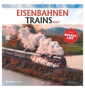 Neumann Verlage GmbH & Co KG (Hrsg.). Eisenbahnen 2027 - Wandkalender 30x30 cm (30x60 cm geöffnet) mit Notizkalendarium, 12 Eisenbahn-Motiven und Bucket-List. Neumann Verlage GmbH & Co, 2026.