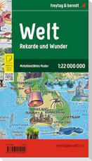 freytag & berndt Poster Weltkarte für Kinder, metallbestäbt 1:22 Mio.