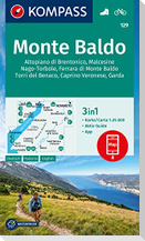 KOMPASS Wanderkarte 129 Monte Baldo, Malcesine, Nago-Torbole, Garda 1:25.000