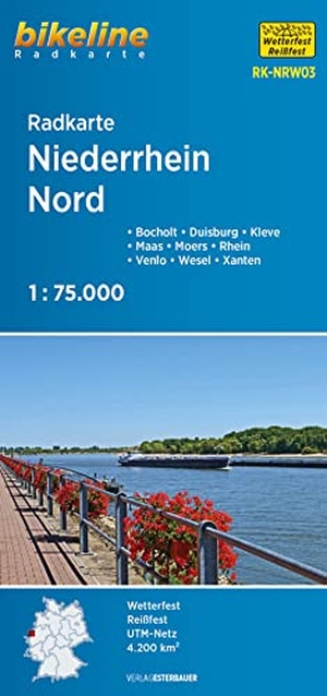 Esterbauer Verlag (Hrsg.). Radkarte Niederrhein Nord (RK-NRW03) - Bocholt - Duisburg - Wesel - Kleve - Moers - Xanten - Maas - Rhein - Lippe. Esterbauer GmbH, 2019.