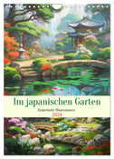 Im japanischen Garten. Zauberhafte Illustrationen (Wandkalender 2024 DIN A4 hoch), CALVENDO Monatskalender