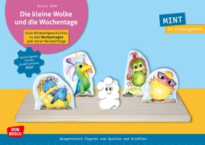 Roth, Nicole. Die kleine Wolke und die Wochentage. Erzählschienen-Figurenset - Eine Mitmachgeschichte zu den Wochentagen und ihrer Reihenfolge. MINT im Kindergarten. Ausgestanzte Figuren zum Spielen und Erzählen. Don Bosco Medien GmbH, 2026.