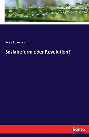 Luxemburg, Rosa. Sozialreform oder Revolution?. hansebooks, 2022.