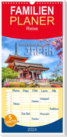 Familienplaner 2024 - Exotische Bilderreise durch Japan mit 5 Spalten (Wandkalender, 21 x 45 cm) CALVENDO