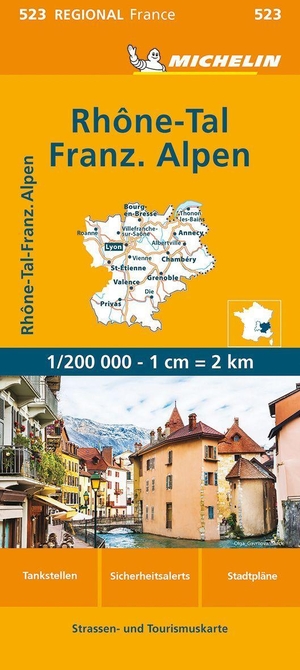 Michelin Rhonetal - Französiche Alpen - Straßen- und Tourismuskarte 1:200.000. Michelin Editions, 2025.