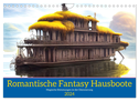 Romantische Fantasy Hausboote Magische Stimmungen in der Dämmerung (Wandkalender 2024 DIN A4 quer), CALVENDO Monatskalender