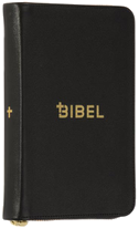 Die Bibel - Schlachter 2000 - Miniaturausgabe (Kalbsleder, flexibler Einband, schwarz, Goldschnitt, Reißverschluss)