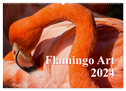 Flamingo Art 2024 (Wandkalender 2024 DIN A2 quer), CALVENDO Monatskalender