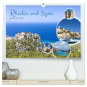 Rhodos und Symi, Perlen in der Ägis (hochwertiger Premium Wandkalender 2024 DIN A2 quer), Kunstdruck in Hochglanz