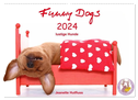 Funny Dogs (Wandkalender 2024 DIN A2 quer), CALVENDO Monatskalender