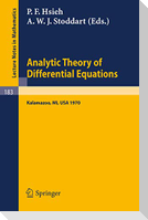 Analytic Theory of Differential Equations