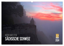 Nebelwelten Sächsische Schweiz (Wandkalender 2024 DIN A2 quer), CALVENDO Monatskalender