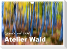 Atelier Wald - gemalt mit Licht (Wandkalender 2025 DIN A4 quer), CALVENDO Monatskalender