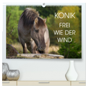 Konik - Frei geboren (hochwertiger Premium Wandkalender 2025 DIN A2 quer), Kunstdruck in Hochglanz