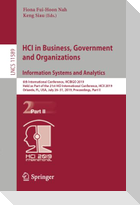 HCI in Business, Government and Organizations. Information Systems and Analytics