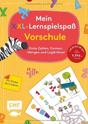 Mein XXL-Lernspielspaß: Vorschule - 3 Bücher im Bundle: Erste Zahlen, Formen, Mengen und Logikrätsel. Edition Michael Fischer, 2026.